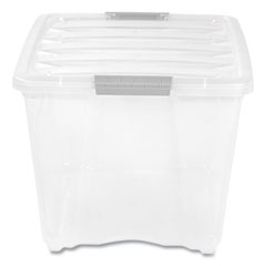 BIN,54QT,STACK&PULL,CL/GY