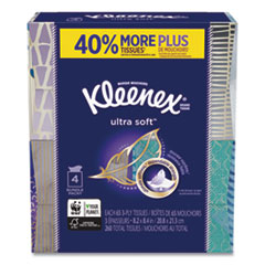 Ultra Soft Facial Tissue, 3-Ply, White, 8.75 x 4.5, 65 Sheets/Box, 4 Boxes/Pack, 12 Packs/Carton