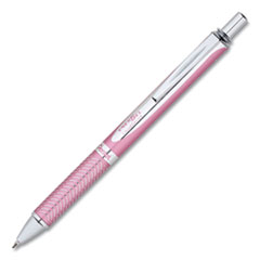 EnerGel Alloy RT Gel Pen, Retractable, Medium 0.7 mm, Black Ink, Pink Barrel