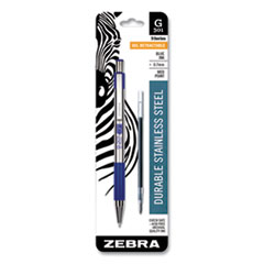 G-301 Gel Pen, Retractable, Medium 0.7 mm, Blue Ink, Stainless Steel/Blue Barrel