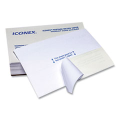 Postage Meter Labels, Double Tape Strips, 4 x 5.5 - 1.75 x 5.5, White, 2/Sheet, 150 Sheets/Pack