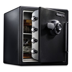 Fire-Safe with Combination Access, 1.23 cu ft, 16.38 x 19.38 x 17.88, Black