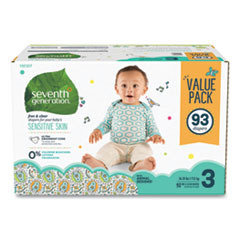 Free and Clear Baby Diapers, Size 3, 16 lbs to 24 lbs, 93/Carton