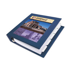 Framed View Heavy-Duty Binders, 3 Rings, 0.5" Capacity, 11 x 8.5, Navy Blue