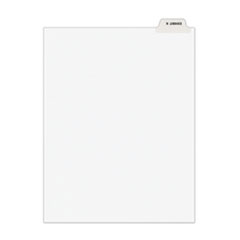 Avery-Style Preprinted Legal Bottom Tab Divider, Exhibit K, Letter, White, 25/PK