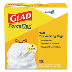 Glad ForceFlex Tall Kitchen Drawstring Trash Bags