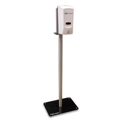 Hand Sanitizer Stand with Hands Free Dispenser, 1,000 mL, 12 x 16 x 51, Silver/White/Black