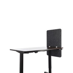 Desk Modesty Adjustable Height Desk Screen Cubicle Divider and Privacy Partition, 23.5 x 1 x 36, Polyester, Ash