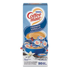 Liquid Coffee Creamer, French Vanilla, 0.38 oz Mini Cups, 50/Box