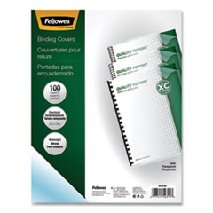 Crystals Transparent Presentation Covers for Binding Systems, Clear, with Round Corners, 11.25 x 8.75, Unpunched, 100/Pack