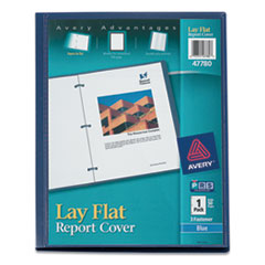 Lay Flat View Report Cover w/Flexible Fastener, Letter, 1/2