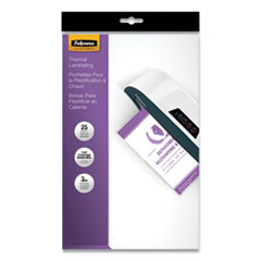 Laminating Pouches, 3 mil, 9" x 14.5", Gloss Clear, 25/Pack