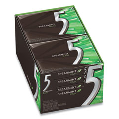 5 Gum, Spearmint Rain, 15 Sticks/Pack, 10 Packs/Box