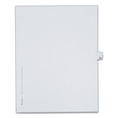 Preprinted Legal Exhibit Side Tab Index Dividers, Allstate Style, 10-Tab, 39, 11 x 8.5, White, 25/Pack