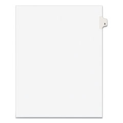 Preprinted Legal Exhibit Side Tab Index Dividers, Avery Style, 10-Tab, 3, 11 x 8.5, White, 25/Pack