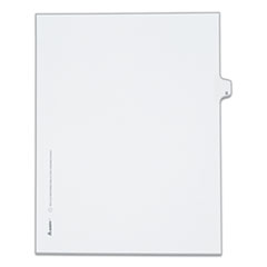 Preprinted Legal Exhibit Side Tab Index Dividers, Allstate Style, 26-Tab, S, 11 x 8.5, White, 25/Pack