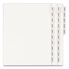 Preprinted Legal Exhibit Side Tab Index Dividers, Allstate Style, 25-Tab, Exhibit 1 to Exhibit 25, 11 x 8.5, White, 1 Set