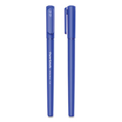 Write Bros. Ballpoint Pen, Stick, Medium 1 mm, Blue Ink, Blue Barrel, Dozen