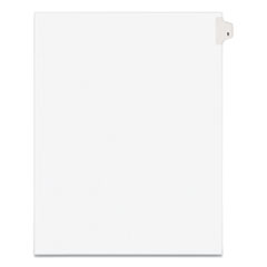 Preprinted Legal Exhibit Side Tab Index Dividers, Avery Style, 10-Tab, 1, 11 x 8.5, White, 25/Pack