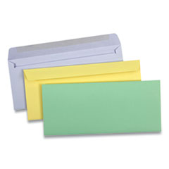 #10 Envelopes, Square Flap, Gummed Closure, Assorted Pastel Colors, 18/Pack