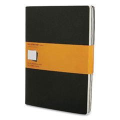 Cahier Journal, 1-Subject, Narrow Rule, Black Cover, 10 x 7.5 Sheets, 3/Pack