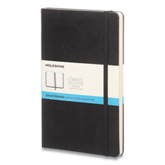 Classic Collection Hard Cover Notebook, 1 Subject, Dotted Rule, Black Cover, 8.25 x 5, 70 Sheets