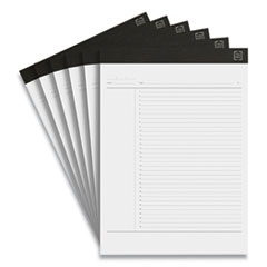 Notepads, Project-Management Format, 50 White 8.5 x 11.75 Sheets, 6/Pack