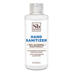 Gel Hand Sanitizer, 8 oz Bottle with Dispensing Cap, Unscented