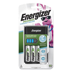 Recharge 1 Hour Charger, For AA or AAA NiMH Batteries, Includes 4 AA Batteries