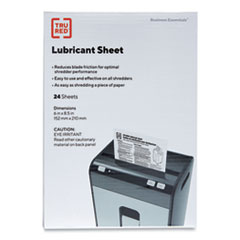 Shredder Lubricant Sheets, 8.5 x 6, 24 Sheets/Pack