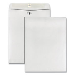 Clasp Envelope, 28 lb Bond Weight Paper, #97, Square Flap, Clasp/Gummed Closure, 10 x 13, White, 100/Box