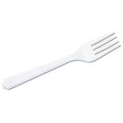 7340000221315, SKILCRAFT, Plastic Flatware, Type III, Fork, White, 100/Pack