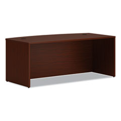 Mod Bow Front Desk, 72" x 36" x 29", Traditional Mahogany