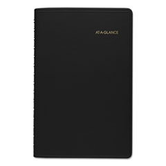 Daily Appointment Book with 15-Minute Appointments, 8.5 x 5.5, Black, 2022