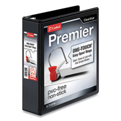 Premier Easy Open ClearVue Locking Slant-D Ring Binder, 3 Rings, 2" Capacity, 11 x 8.5, Black