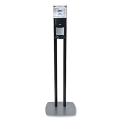 ES8 Hand Sanitizer Floor Stand with Dispenser, 1,200 mL, 13.5 x 5 x 28.5, Graphite/Silver