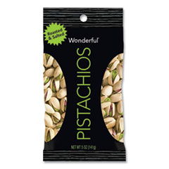 Wonderful Pistachios, Dry Roasted and Salted, 5 oz, 8/Box