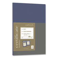 Certificate Holder, Navy, 105lb Linen Stock, 12 x 9 1/2, 10/Pack