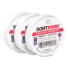 Sortkwik Fingertip Moisteners, 3/8 oz, Pink, 3/Pack