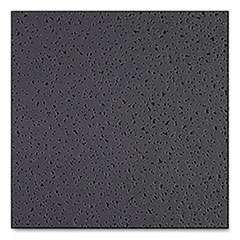 Fine Fissured Ceiling Tiles, Non-Directional, Square Lay-In (0.94"), 24" x 24" x 0.63", Black, 16/Carton