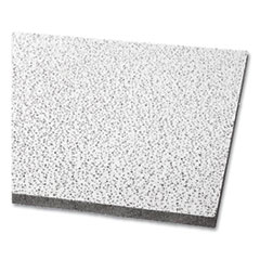 Fine Fissured Ceiling Tiles, Non-Directional, Square Lay-In (0.94"), 24" x 24" x 0.63", White, 16/Carton