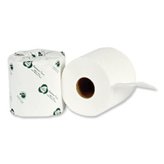 Recycled 2-Ply Standard Toilet Paper, Septic Safe, White, 4.25" Wide, 500 Sheets/Roll, 80 Rolls/Carton