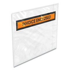 Packing List Envelope, Top-Print Front, 5.5 x 4.5, Clear/Orange, 1,000/Carton