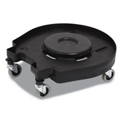 Click-Connect Waste Receptacle Dolly, Female End, For 32-44 gal Receptacles, 22.25 x 20.3 x 6.6, Black