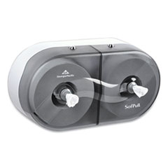 SofPull Twin High-Capacity Center-Pull Dispenser, 20.13 x 7 x 10.75, Smoke