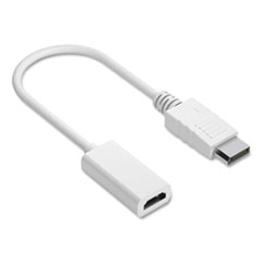 DisplayPort to HDMI Adapter, 6", White