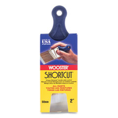 Shortcut Paint Brush, Nylon/Polyester Bristles, 2" Wide, Flat Profile, Plastic Handle