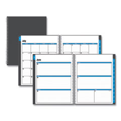 Collegiate Academic Year Weekly/Monthly Planner, 11 x 8.5, Charcoal Cover, 12-Month (July to June): 2022 to 2023