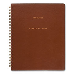 Signature Collection Academic Planner, 11.5 x 8, Distressed Brown, 2021-2022