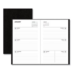 Aligned Slim Weekly Planner, 6 x 3.75, Black, 2022